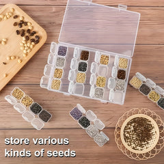 Plastic Storage Box 28 Grids Portable Jewelry Stationery Storage Box