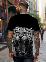 Men's Graphic Print Building Blocks T-shirt for Summer