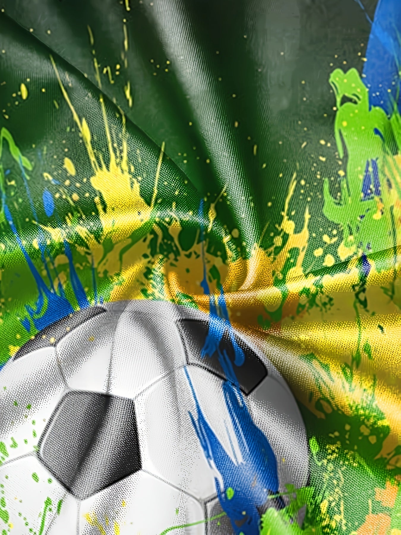 Soccer Splash 3D Print Boy's T shirt Kids Casual Short Sleeve