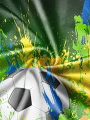 Soccer Splash 3D Print Boy's T shirt Kids Casual Short Sleeve