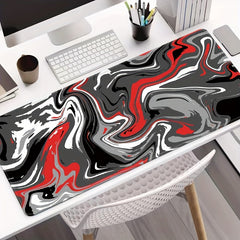 Large Gray Red Gaming Mouse Pad Non-slip Rubber Material Washable