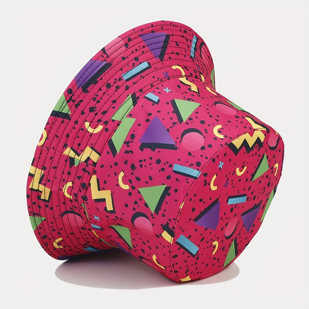 Geometric Pattern Reversible Bucket Hat Sun Protection Sunshade Hat