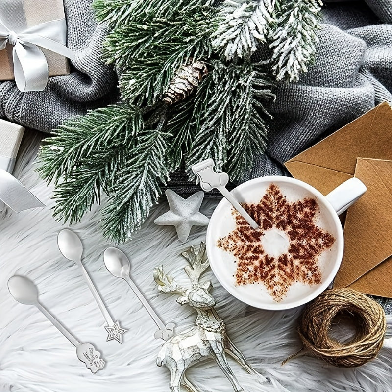 4pcs Christmas Cartoon Gingerbread Spoons