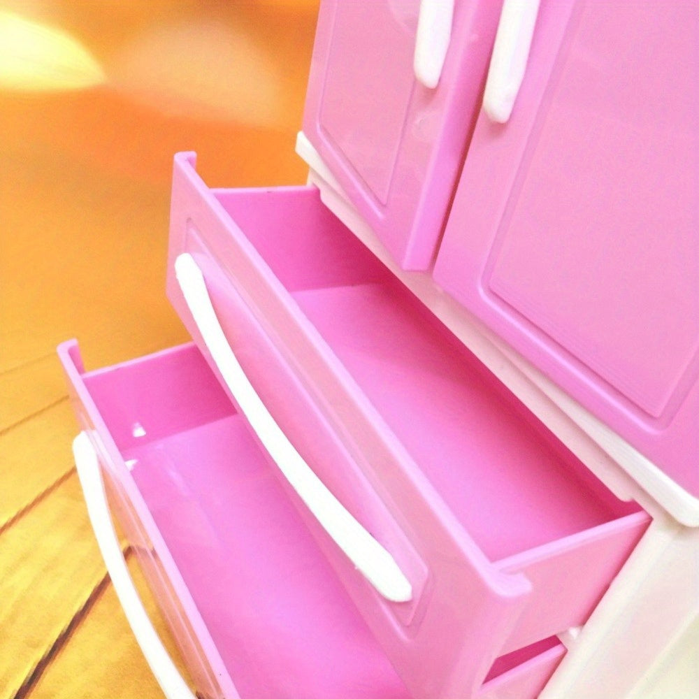 European Style Pink Wardrobe Scene Storage