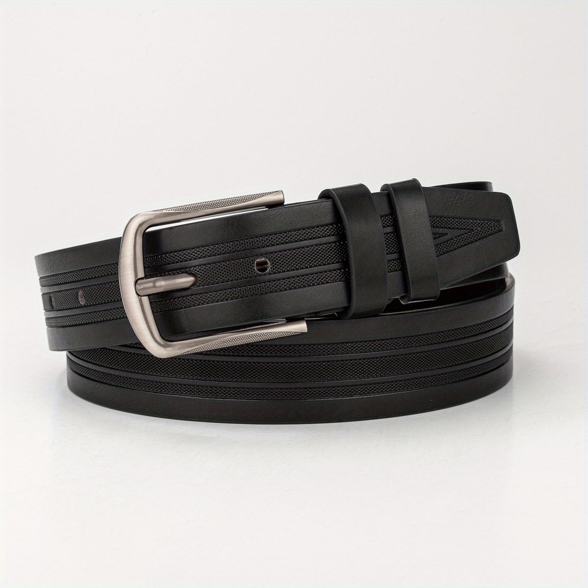 Embossed PU Men's Belt Casual Leather Belt