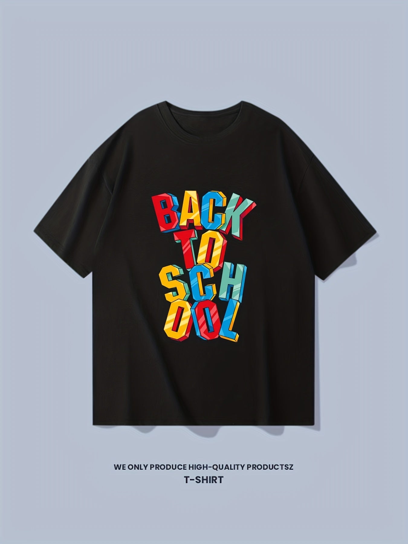 Back To School Print Men's Graphic Crew Neck T-shirt