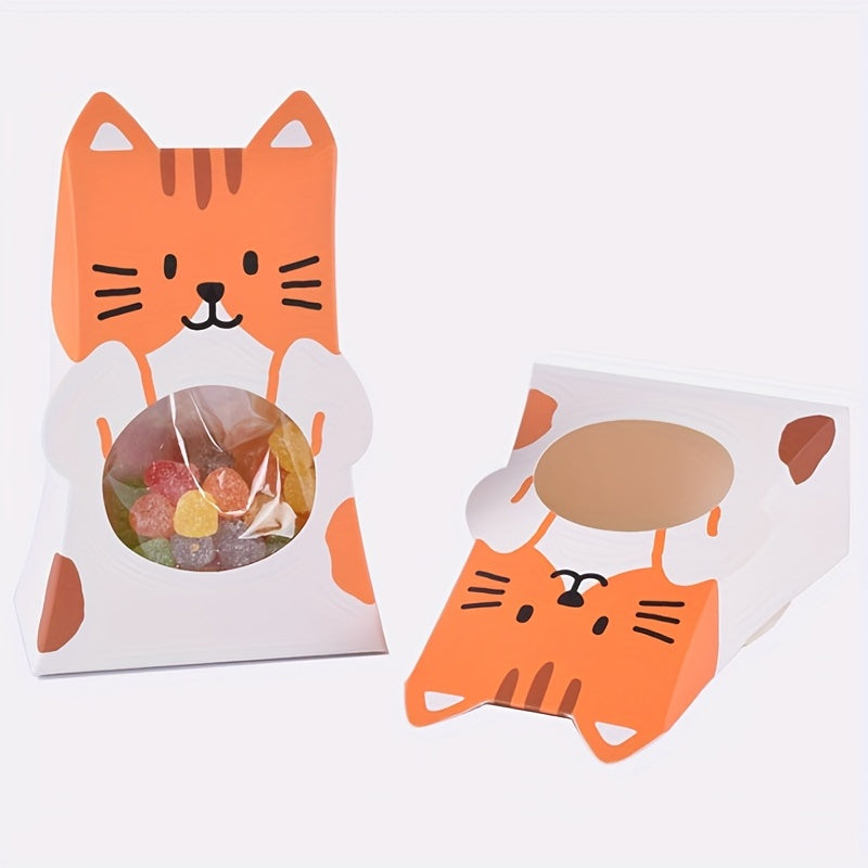 5pcs Colorful Cat Pet Folded Paper Packaging Box