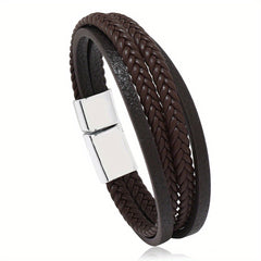 Men's Vintage Weave PU Leather Bracelet