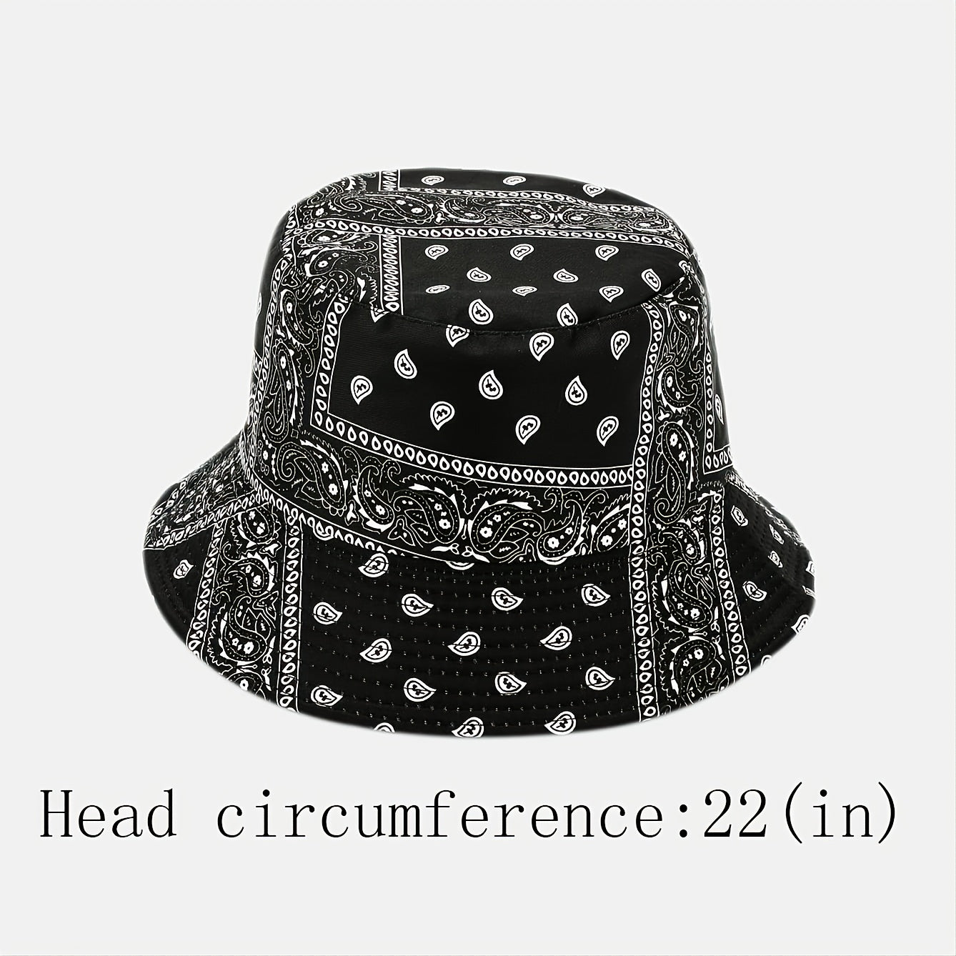 Paisley Pattern Bucket Hat Ethnic Style Couple Sunshade