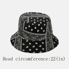 Paisley Pattern Bucket Hat Ethnic Style Couple Sunshade