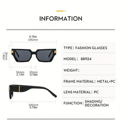 Y2K Square Sunglasses Retro Vintage UV400 Outdoor Sun Shades