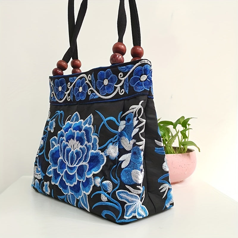 Flower Embroidered Ethnic Bag Casual Handbag For Women