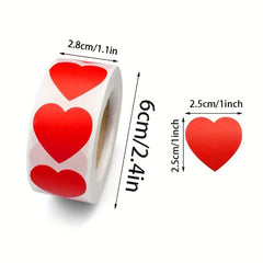 500pcs 2.1inch Red Love Heart Stickers Self Adhesive Wedding Gift Seal Label