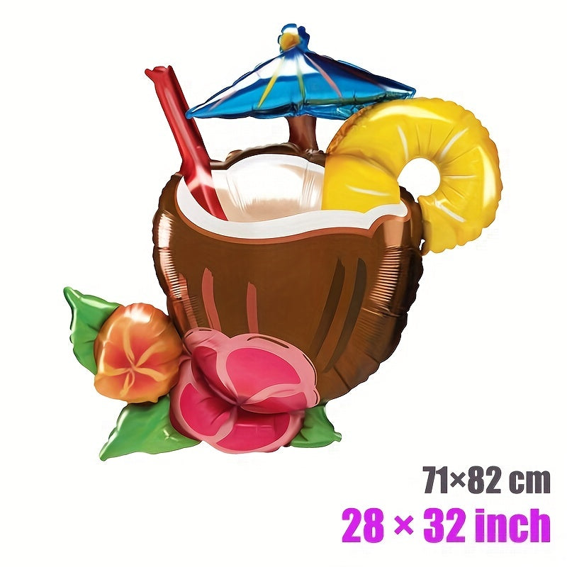 42 Inch Stand Coconut Tree Aluminum Film Balloon Hawaiian Style Decoration