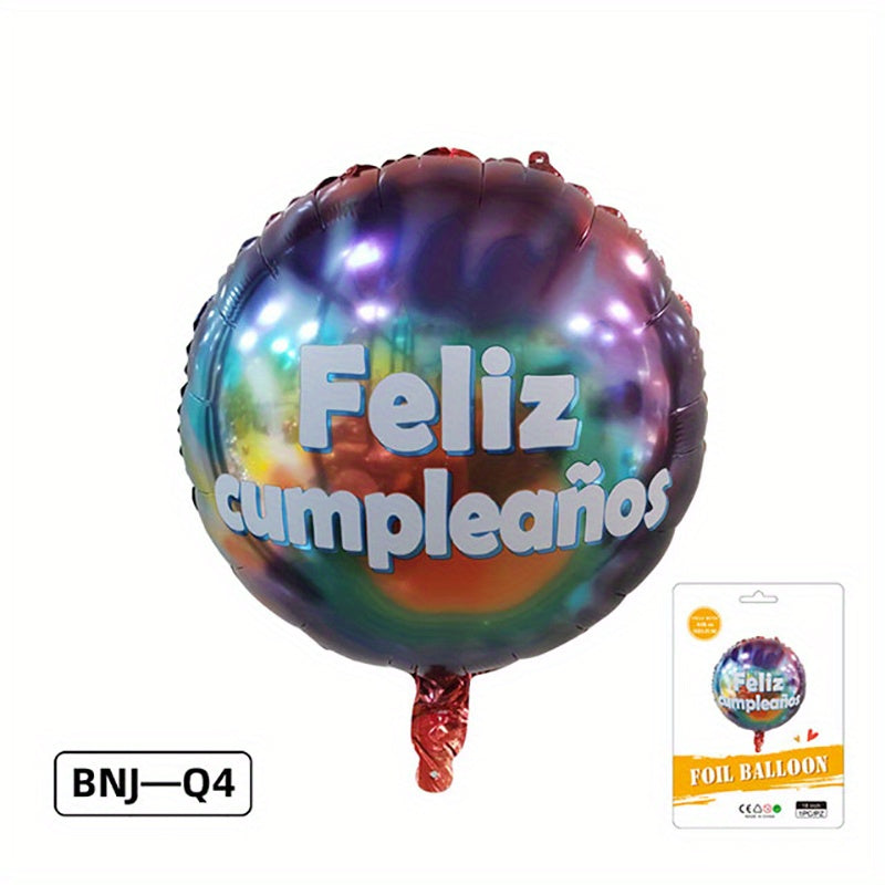18" Spanish Happy Birthday Round Aluminum Balloon