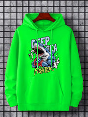 Men's Shark Boxer Print Hooded Sweatshirt Long Sleeve Personalized Hoodie