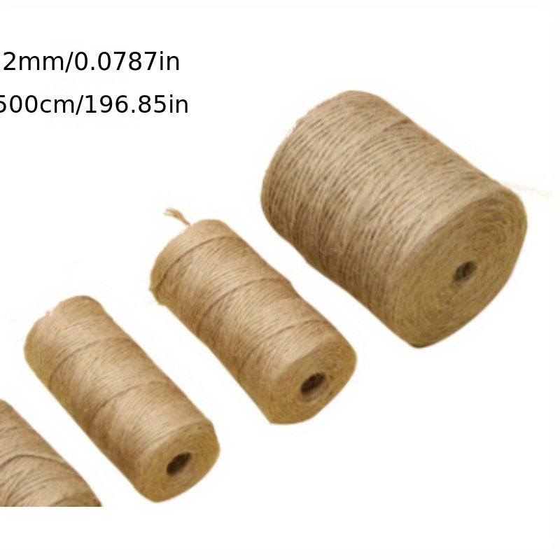 100 Meters Natural Jute Rope Cord String Twine Burlap Ribbon Crafts Sewing DIY