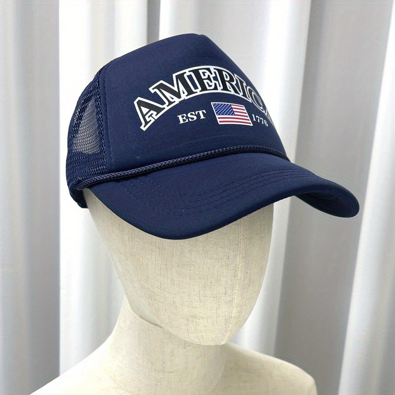 American Flag Trucker Hat Baseball Cap Adjustable USA Patriotic Headwear
