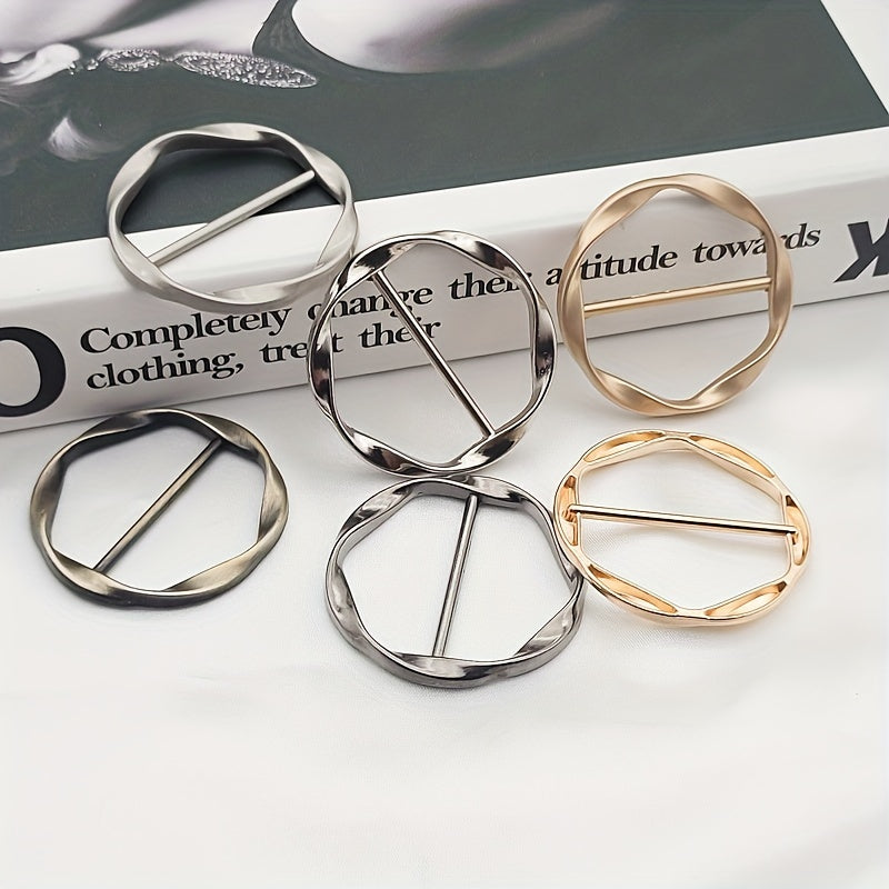 Scarf Ring Clip T shirt Tie Clips Metal Round Circle Clip Buckle
