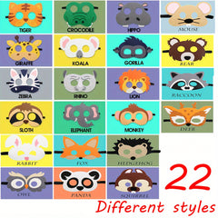 Wild Animal Felt Mask Set 10-12-22pcs Party Costume Mask