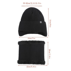 Men's Thermal Knitted Winter Hat & Neck Gaiter Set