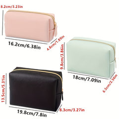 Large Capacity Pencil Bag School Stationery Storage Bag Solid Student Pencil Bag
