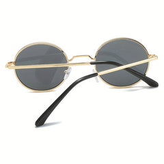 Round Metal Sunglasses for Women Men Anti Glare UV400