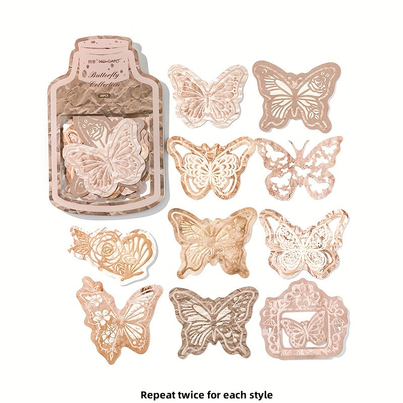 20pcs Retro Embossed Hollow Card Pack for Journaling