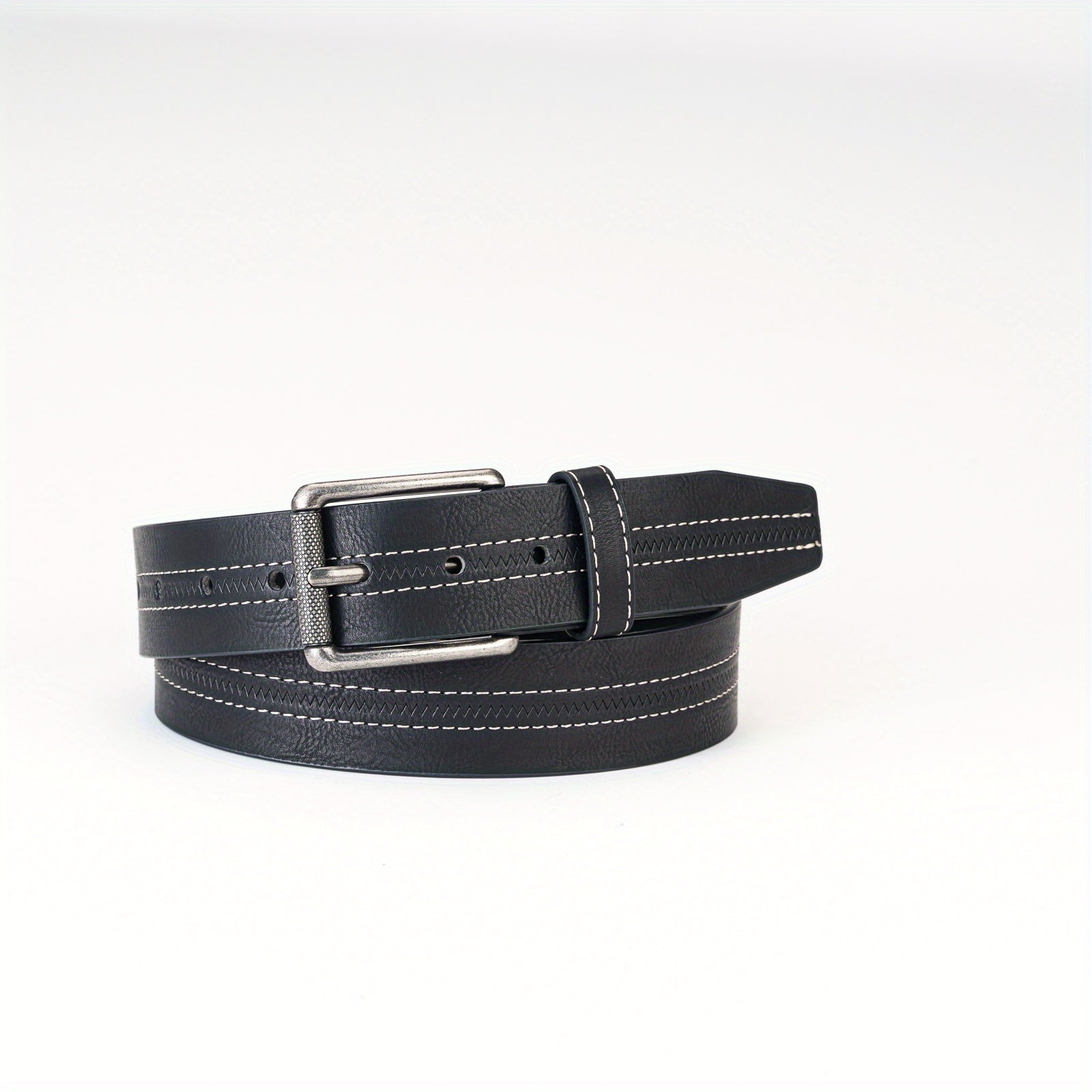 Men's Casual Leather Belt, Simulated Leather Belt