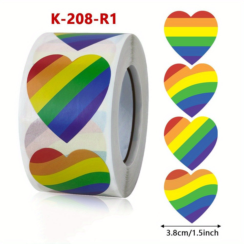 500pcs Love Stickers Rolled Heart shaped Sealing Stickers