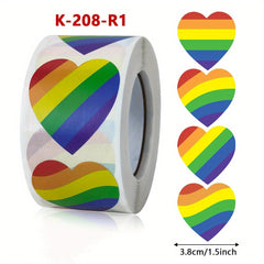 500pcs Love Stickers Rolled Heart shaped Sealing Stickers