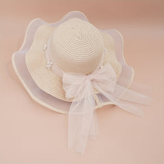 Polyester Sunscreen Mesh Hat Summer Unisex Hat Straw Hat Large Brim Sun Hat