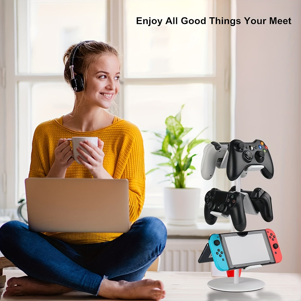 3-Tier Controller Headset Holder Organizer