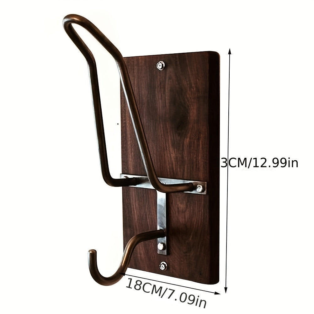 Wooden Helmet Hook Motorcycle Hat Storage Rack Coat Hook