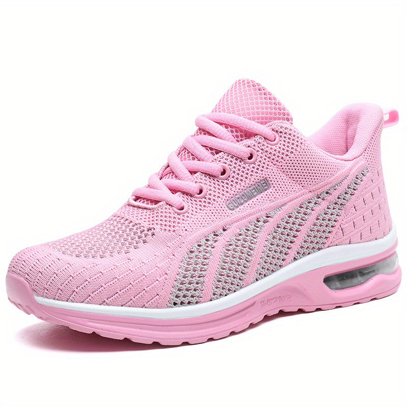 Women's Lace Up Running Shoes with Air Cushion - Outdoor Training Footwear