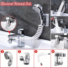 Adjustable Sink Faucet Spray Nozzle w/ Shower Head & Splitter