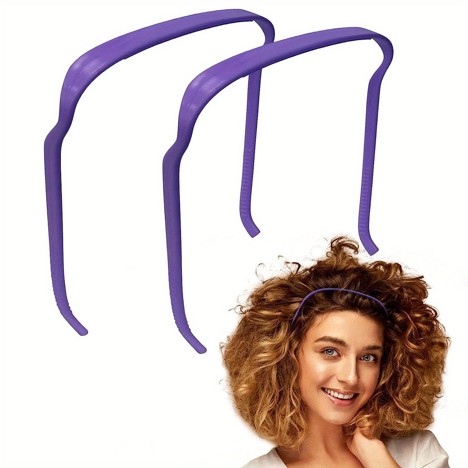 2pcs Skinny Headband Curly Hair Invisible Head Hoop Women Headdress