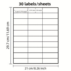 1500pcs A4 Self Adhesive Address Labels 50 Inkjet SKU Labels