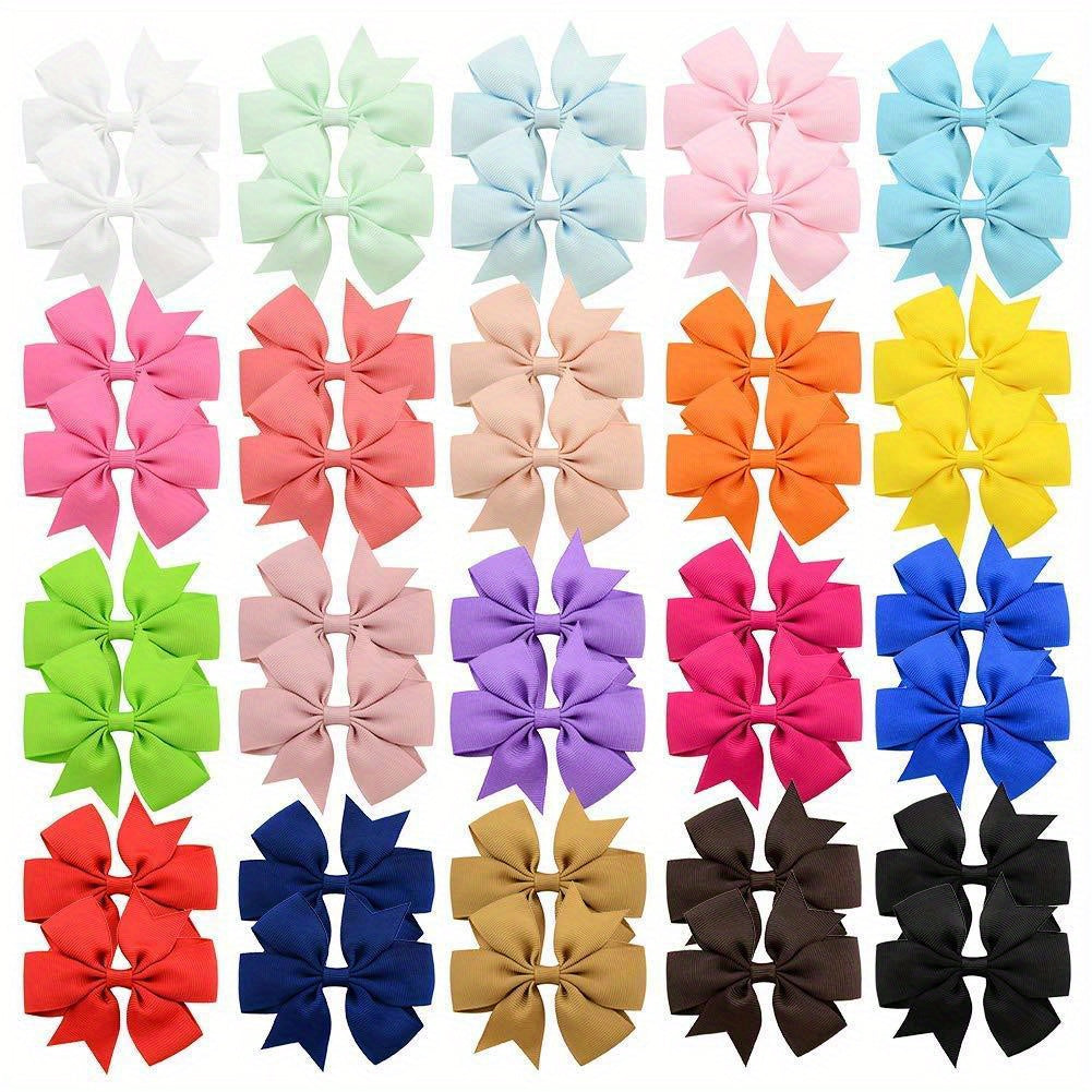 Striped Bow Hair Clip Set Minimalist Barrette Headwear Hair Accessories