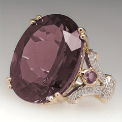 Men's Ring with Two Sapphire Goose Eggs for Engagement