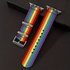 Rainbow Nylon Watch Strap For Smart Watch