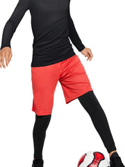 TELALEO Youth Compression Leggings Athletic Base Layer Moisture Wicking