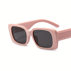 Vintage Rectangle Frame Sunglasses UV Protection