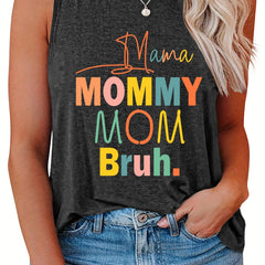  Colorful Letter Print Tank Top