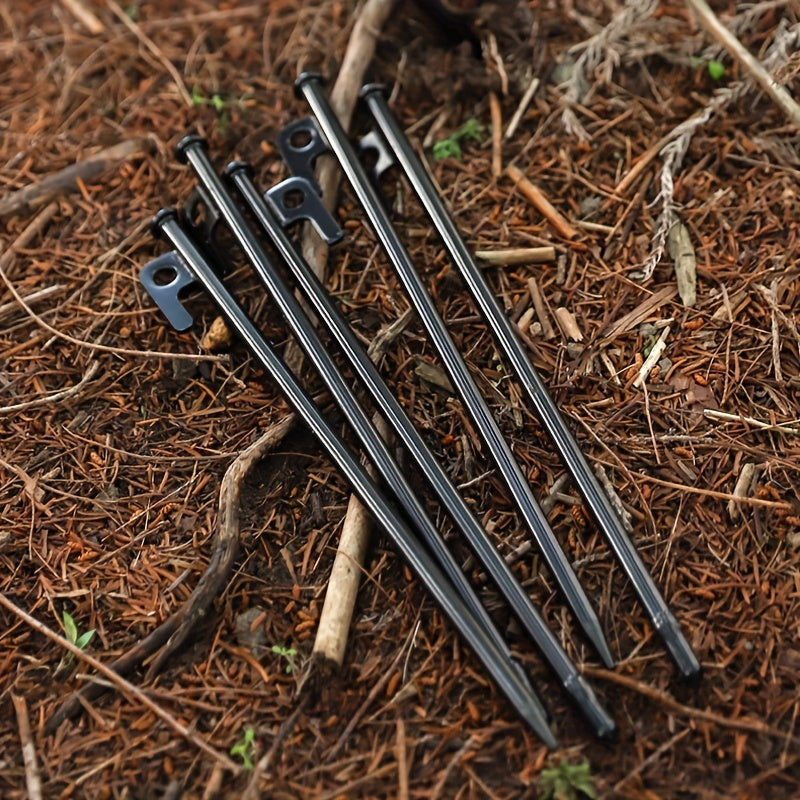 6pcs Heavy Duty Tent Stakes Steel Ground Nails for Camping