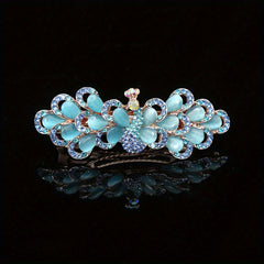 Opal Peacock Shaped Hair Clip for Women