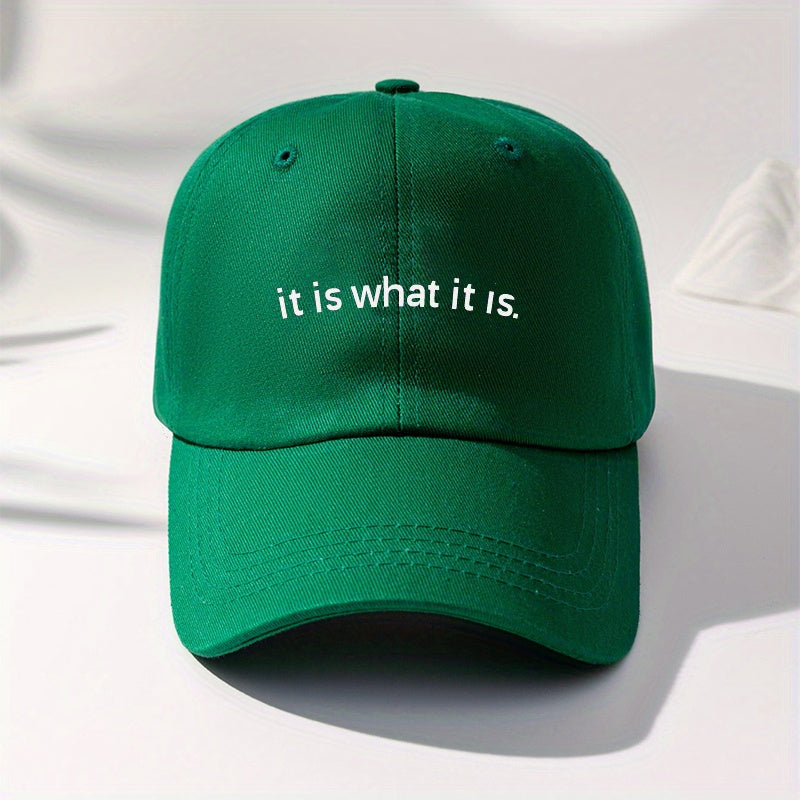 English Letter Baseball Cap It Is What It Is Hat Men's Women's Sunshade Hat
