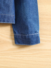 Toddler Baby Girls Cropped Denim Coat Cotton Button Cardigan Blouse