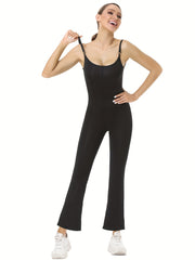 Spaghetti Straps Sports Jumpsuit Women's Activewear