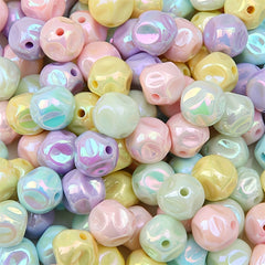 10pcs Acrylic Colorful Fig Pattern Beads Straight Hole DIY Mobile Chain